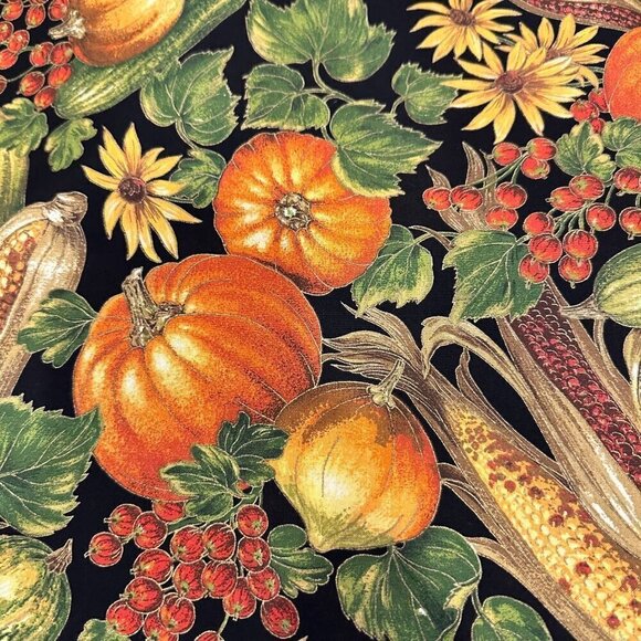 Autumn Harvest Fabric Cranston Cotton Pumpkins Fall Gourds Quilting 44 X 36 - Picture 1 of 8